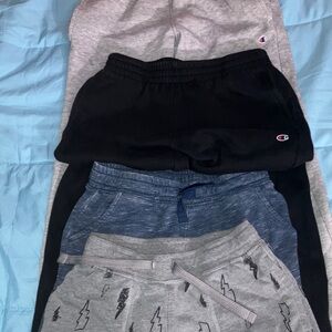 4pcs 2 Champion Black and Blue Sweatpants for Casual Comfort a two pcs 365kids